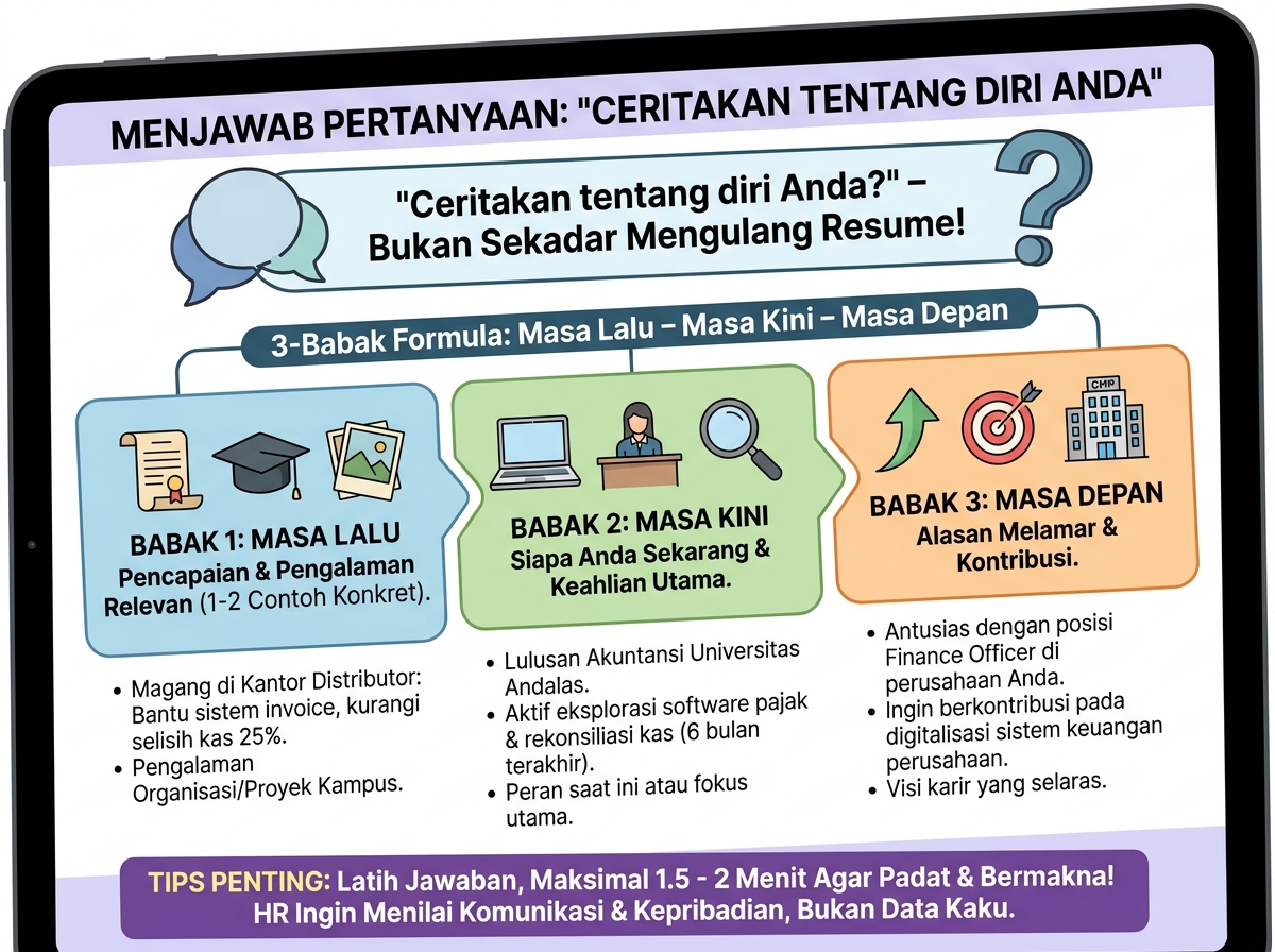 Cara Menjawab "Ceritakan Tentang Diri Anda" Tanpa Mengulang Isi CV