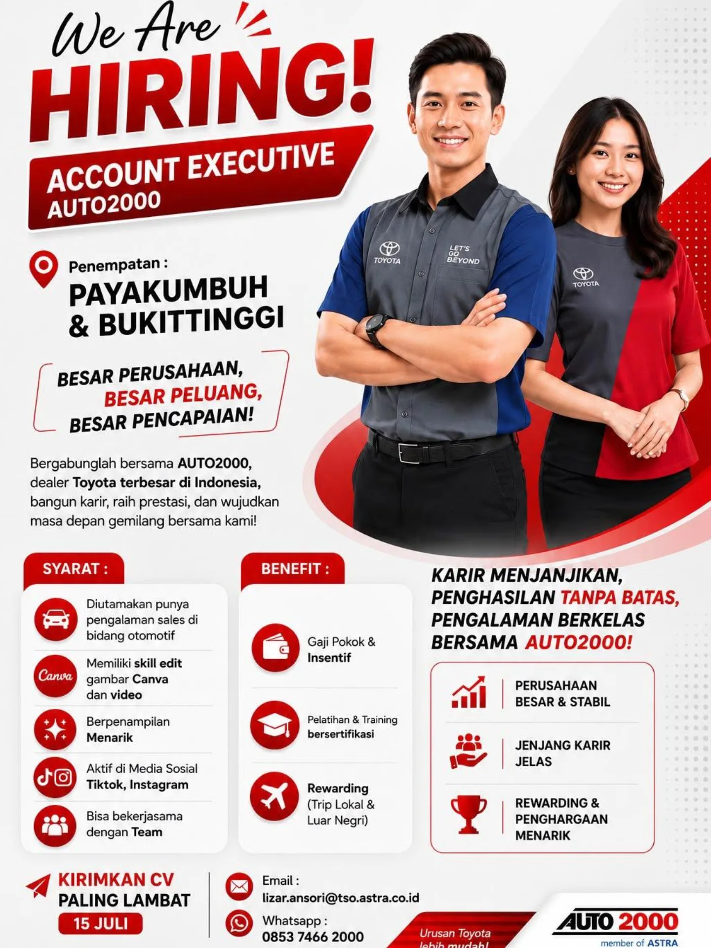 Brosur Lowongan Account Executive - AUTO2000